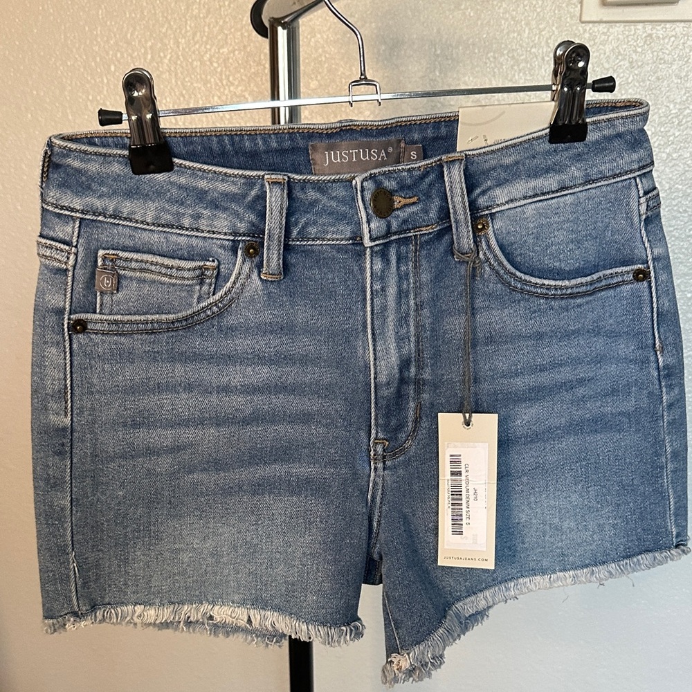 Just USA Light Blue Denim Cutoff Shorts